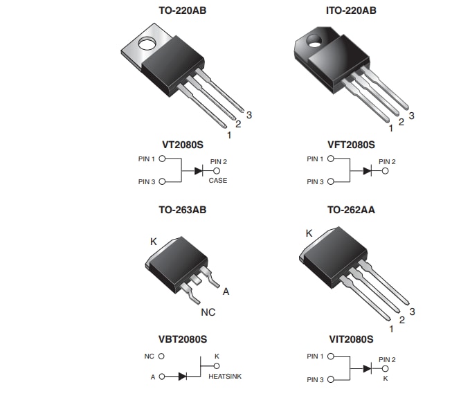 Vishay General Semiconductor 80V/100V TMBS® Trench MOS Schottky Rectifiers